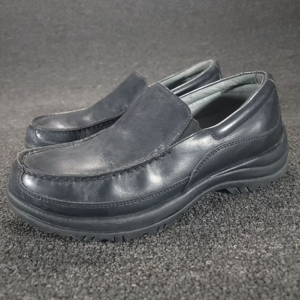 Dansko Wayne Leather Slip On Shoes Mens 43 (US 10) Black Slip Resistant Loafer